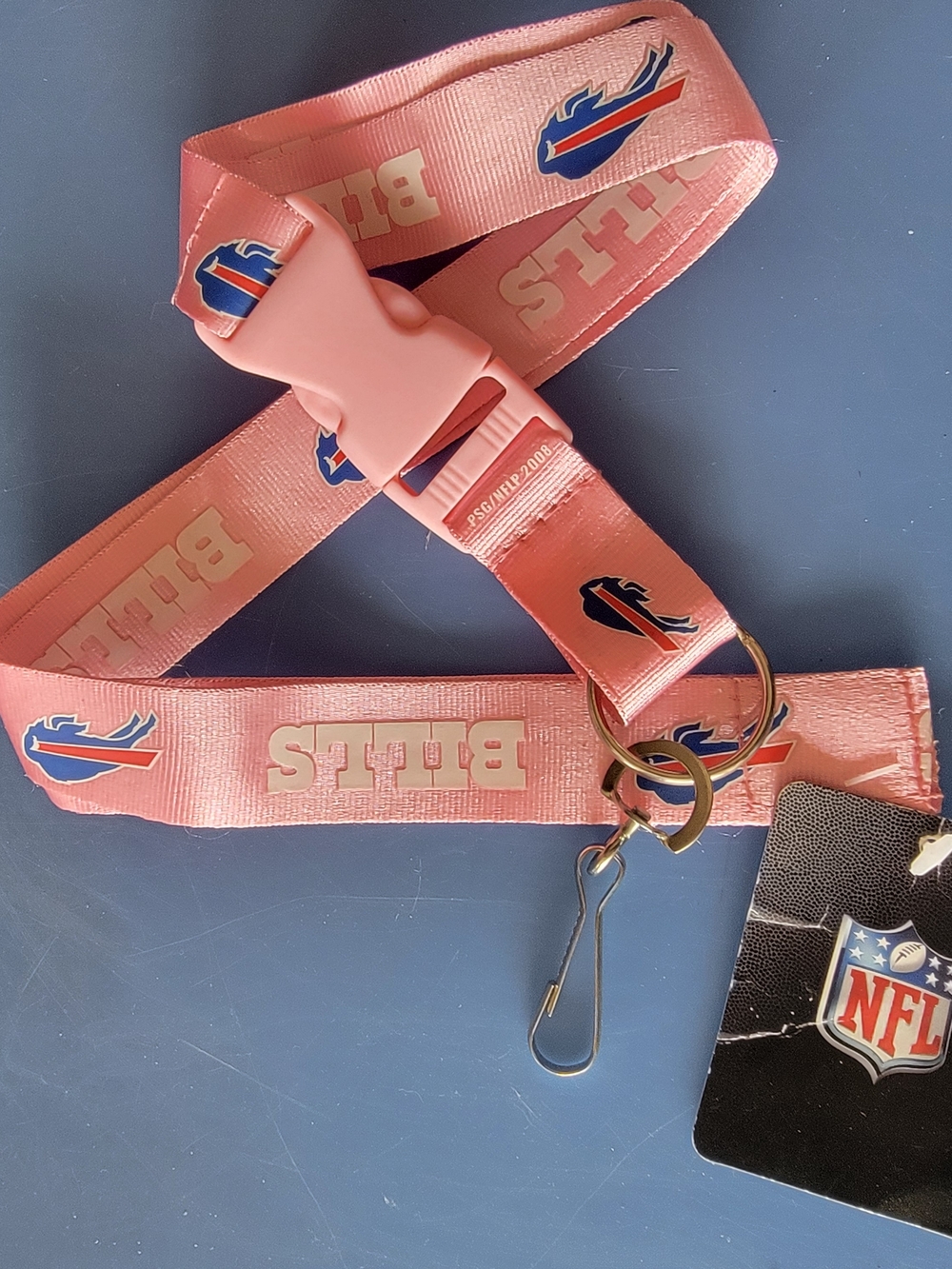 NFL Pink Buffalo Bills Lanyard with Logo